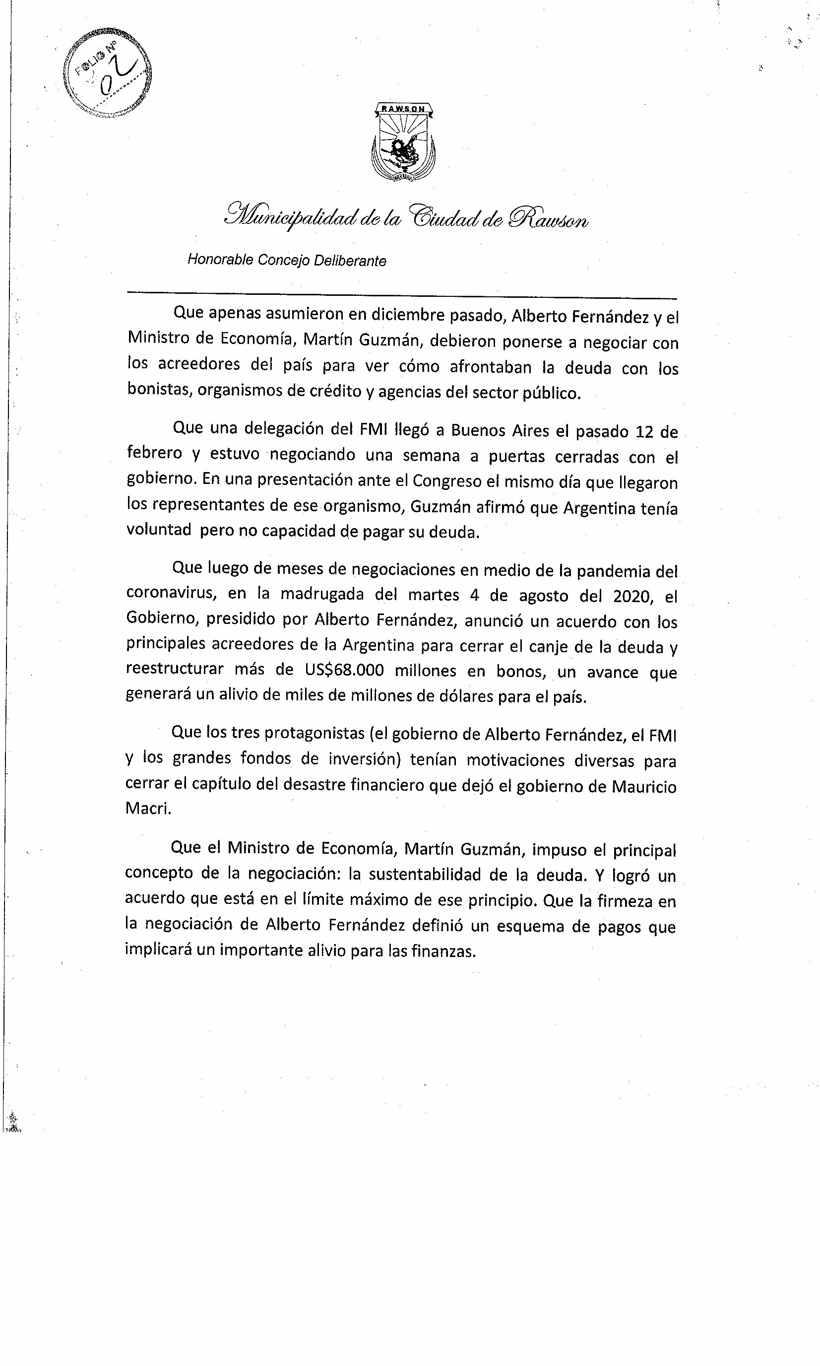 declaracion acuerdo